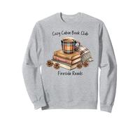 Cozy Cabin Book Club, Design con Scritta «The Reading Lover» Felpa