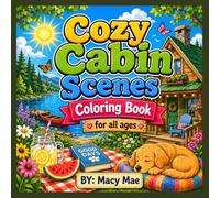 Cozy Cabin Scenes Coloring Book for All Ages: Cute Cabins, Cozy Views & Summer Fun