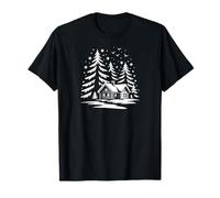 Cozy Cabin Snow Escape Winter Comfort Maglietta