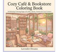 cozy cafe and bookstore coloring book