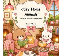 Cozy Café Animals: A Cute, Simple & Relaxing Coloring Book