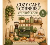 Cozy Café Corners Coloring Book: Cute & Relaxing Coloring Pages for Adults & Teens