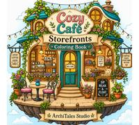Cozy Café Storefronts Coloring Book: 50 Charming Coffee Shop Facades to Color and Relax