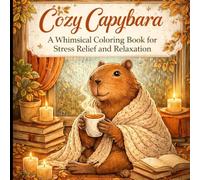 Cozy Capybara: A Whimsical Coloring Book for Stress Relief and Relaxation: Cute and Easy Capybara Designs with Bold Outlines for Adults, Teens and Seniors