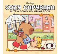 Cozy Capybara: Coloring Book for Adults and Kids