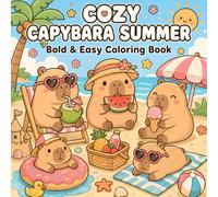 Cozy Capybara Summer Bold and Easy Coloring Book