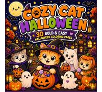 Cozy Cat Halloween: Bold & Easy Coloring Book