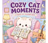 COZY CAT MOMENTS: A Kawaii Cat Coloring Book