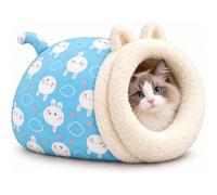 Cozy Cat Sleeping Bag, 21.6 * 17.7 inch Cat Sleeping Bag for Indoor Cats, Soft Machine Washable Winter Plush Sack Cave Bed for Sleeping Relax Play, Kitten Puppy, Up to 13lb
