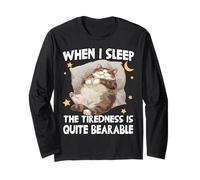 Cozy Cat T-Funny Lazy Nightgown Chonk Cat Maglia a Manica