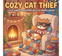Cozy Cat Thief: A Cute and Cozy Stress Relief Coloring Book for Teens and Adults