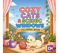 Cozy Cats & Scenic Windows Coloring Book