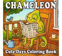 Cozy Chameleon Coloring Book: Cute Anthropomorphic Chameleon Home Life for Kids and Adults