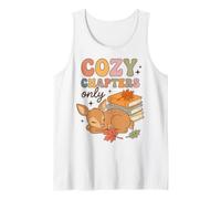 Cozy Chapters Only Reading Deer Autumn Book Lover Canotta