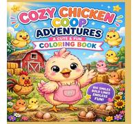 Cozy Chicken Coop Adventures - A Cute & Fun Coloring Book - 50 Bold & Easy Designs: Crazy Chicken Lady Edition | Big Smiles, Bold Lines, Endless Fun