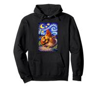 Cozy Chicken Playing Guitar Whimsical Art Music Farmer Hen Felpa con Cappuccio