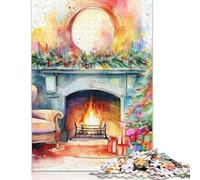 Cozy Christmas at Home Puzzle Impossible 1000 Pezzi Decorazione Per La Casa. Giochi Rilassamento E Intelligence Per Adulti E Bambini Da 12 Anni 500pcs (52x38cm)