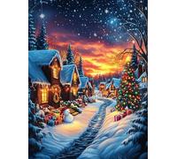 Cozy Christmas Cabin in The Snow Puzzle 1000 Pezzi Sfida Rompicapo Difficile Wildlife Pet Rompicapo Per Esperti Stimolo Intellettuale Esercizio Mentale Regalo Per 1000 PCS