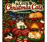 Cozy Christmas Cats Coloring Book: 25 Cute & Cozy Christmas Cat Illustrations for Relaxation, Stress Relief and Holiday Fun