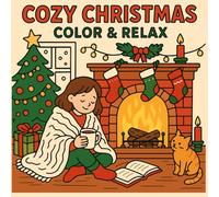 Cozy Christmas Color & Relax: Bold and Easy Holiday Scenes for a Hygge Winter: Stress-Free, Cute, & Cozy Coloring Book for Adults | Relax, Unwind, and Celebrate Christmas