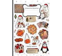 Cozy Christmas Ghost: Composition Notebook Cute Holiday Aesthetic , Winter Penguin & Christmas Treats Design | 100 Lined Pages | 6x9 Inch Journal for Writing, School, or Gifts