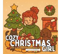 Cozy Christmas Girl: Cute & relaxing coloring book