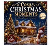 Cozy Christmas Moments: A Relaxing Christmas Coloring Book Featuring Cozy Holiday Scenes, Cute Animals, Christmas Trees, Baking, Hot Cocoa, Snowy Nights, and Festive Fun for kids, Teens & Adults