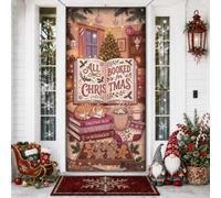 Cozy Christmas Reading Theme Tabby Cat coperture per porta 91 x 182 cm