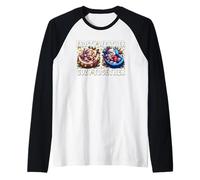 Cozy Christmas Vibes Graphic for Kitten Mom Cute Winter Cat Maglia con Maniche Raglan