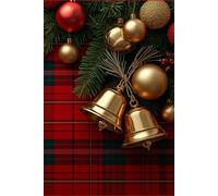 Cozy Christmas Wishes Plaid Girls Journal: Festive Red-Green Plaid | 6”x9” Notebook | 70 Lined Pages | Cute Holiday Bells & Lettering | Perfect Christmas Gift for School Girls