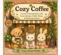 Cozy Coffee: A Cozy Coloring Book with Cute Animals, Coffee Shops & Relaxing Scenes