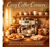 Cozy Coffee Corners Coloring Book: Bold and Easy Coffee Stations, Café Nooks, Mug Shelves and Peaceful Daily Rituals for Relaxation and Stress Relief