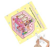 Cozy Coloring Book-Cute, comodo e rilassante adesivo di pittura con motivi di spazio, angolo di adesivo | Libro da colorare accogliente per arte e mestiere, blocco di pittura realizzato in car