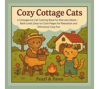 Cozy Cottage Cats: A Cottagecore Cat Coloring Book for Kids and Adults Bold-Lined, Easy to Color Pages for Relaxation and Whimsical Cozy Fun