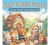 Cozy Cottage Friends Stress Relief Colouring Book: 50 Adorable Animal Scenes for Relaxation, Creativity, and Calm Coloring Moments