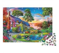 Cozy Cottage Garden_2 Puzzle Da 1000 Pezzi in Cartone Riciclato Extra Spesso Per Hobbyisti Di Puzzle, Allenamento Cognitivo E Logico, Attività Di Tempo Libero Nel Weekend, Top Valutato Rapporto Quali