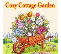 Cozy Cottage Garden: 50+ Single-Sided Pages | Thick Bold Outlines | Perfect Gift for Ages all