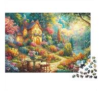 Cozy Cottage with Garden Seating Puzzle Da 1000 Pezzi Enchanted Cottage Ottimo Regalo Per Anziani, over 65, Adulti E Bambini 52x38cm/1000pcs