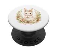 Cozy Cottagecore Bunny Carino Floreale Coniglio Pasqua Estetica PopSockets PopGrip Adesivo