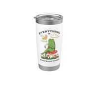 Cozy Cottagecore Coffee Frog Art Bicchiere termico in acciaio inox doppia parete