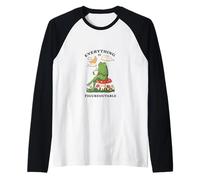 Cozy Cottagecore Coffee Frog Art Maglia con Maniche Raglan