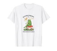 Cozy Cottagecore Coffee Frog Art Maglietta