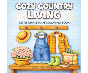 Cozy Country Living: Cute Christian Coloring Book