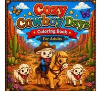 Cozy Cowboy Days Coloring Book For Adults: Bold & Easy Cowboy-Themed Designs for Relaxation & Fun