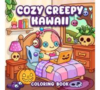 Cozy Creepy Kawaii Coloring Book: Cute and Spooky Pastel Goth Simple Coloring Pages for Adults and Teens