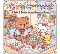 Cozy Critters: A Cute & Comfy Kawaii Coloring Book: Fun, Easy, and Relaxing Coloring Pages for Kids and Adults
