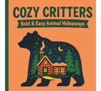 Cozy Critters: Bold & Easy Animal Hideaways: A Stress-Relieving Coloring Book for Adults Featuring 24 Cozy Scenes Hidden Inside Charming Animal Silhouettes | Thick Lines for Markers & Pencils