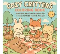 Cozy Critters Coloring Book: 50 Adorable Kawaii Animal Scenes to Spark Joy and Relaxation for Kids, Teens & All Ages
