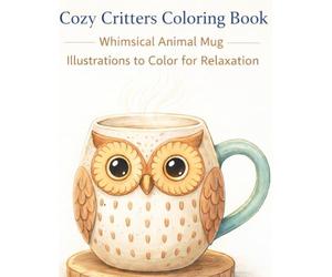 Cozy Critters Coloring Book: Whimsical Animal Mug Illustrations to Color for Relaxation