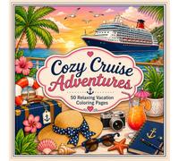 Cozy Cruise Adventures: 50 Relaxing Vacation Coloring Pages